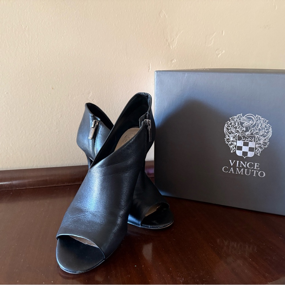 Vince Camuto Black Open-Toe Heels